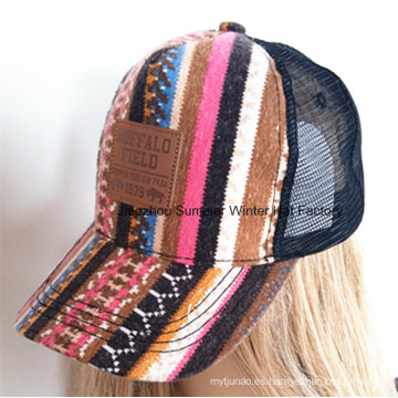 Applique bordado en relieve hebilla de algodón Twill Gorra de béisbol